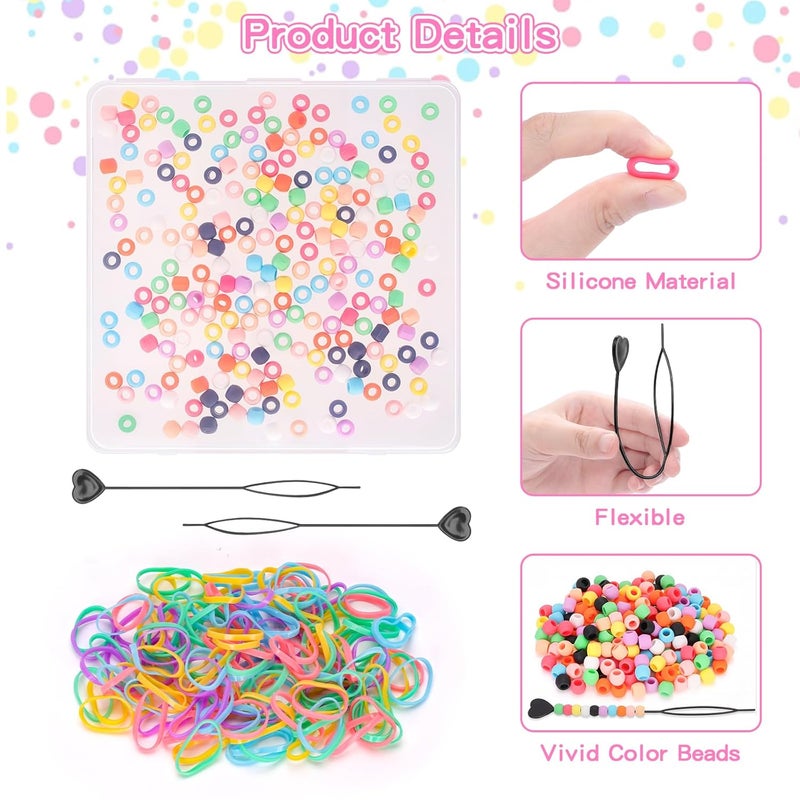 Dalycro 5mm Silicone Hair Beads for Kids Girls Braids 200PCS Washable Hair Beads 10 Colors Perfect for Girls Braids Accessories Decoration Kids Crafts (Small-200P) - Image 3
